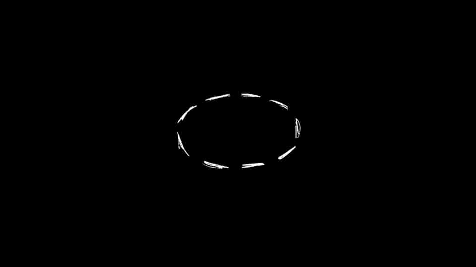 Circle - Dashed Hand-Drawn Oval