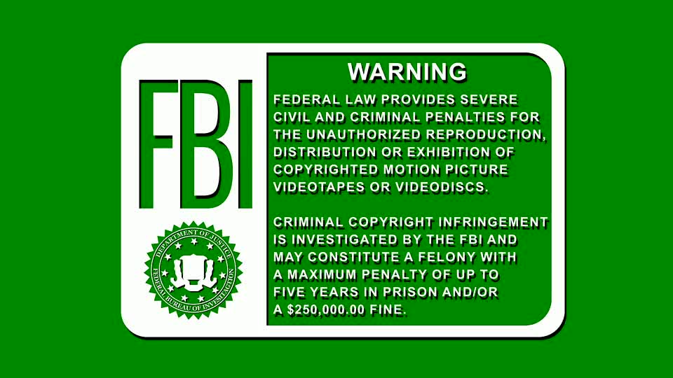 Warning - FBI Badge