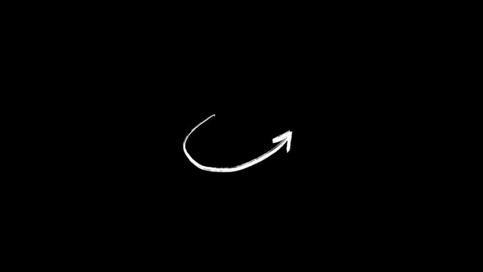 Arrow - Curved Swoosh Up Right