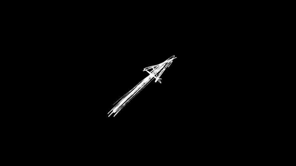 Arrow - Spiky Sketch Up Right