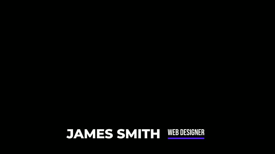 Lower Third - Underline Profession