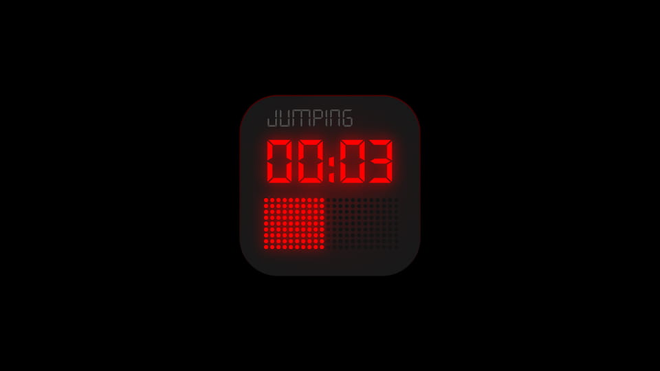 Timer - Red Digital Grid