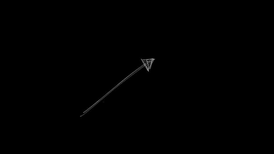 Arrow - Straight Pencil Up Right