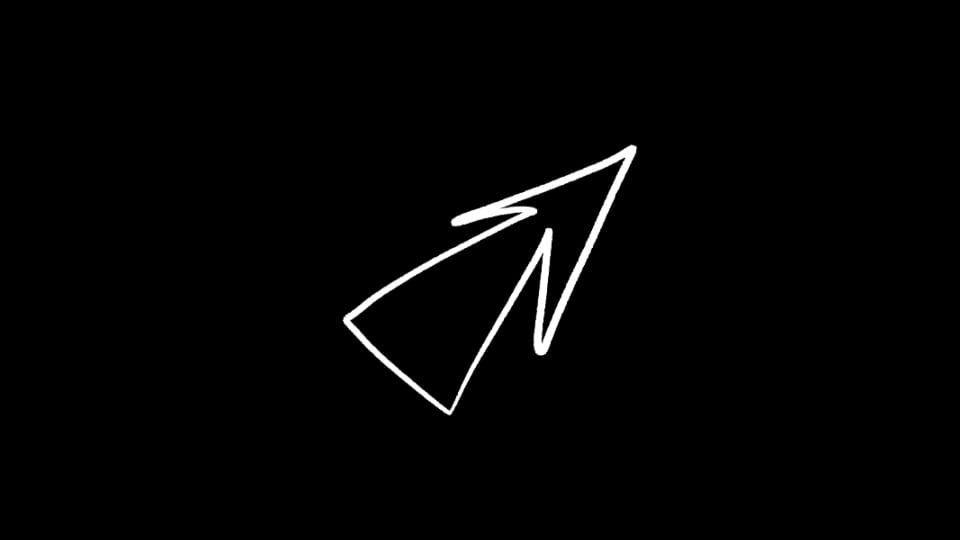 Arrow - Hollow Outline Up Right