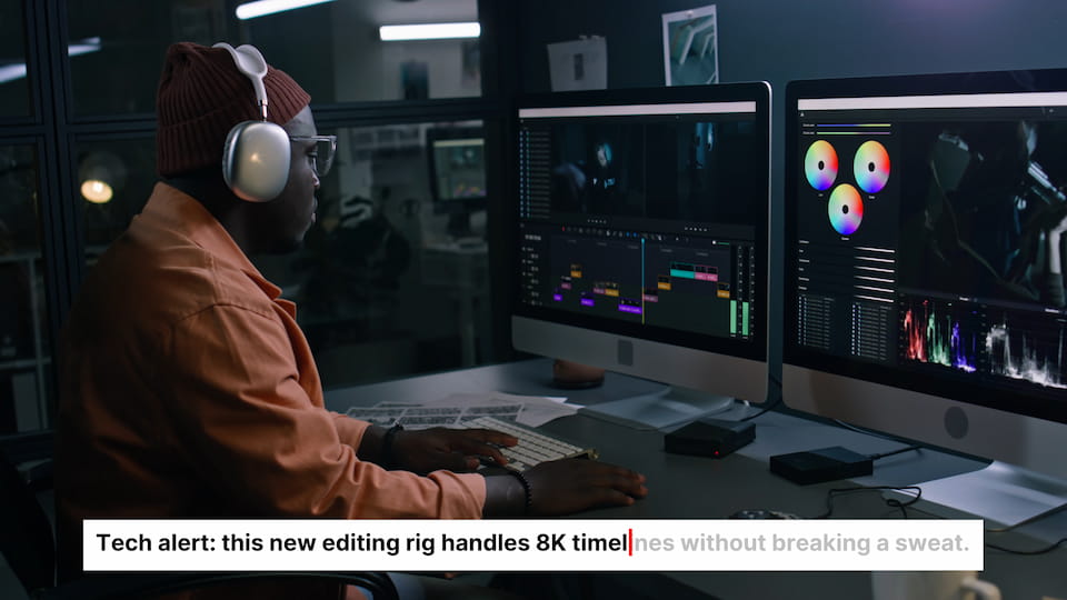 Caption - Typing Cursor Line