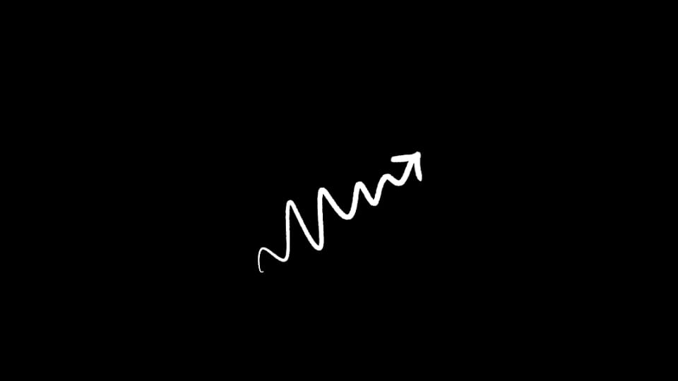 Arrow - Wavy Squiggle Up Right