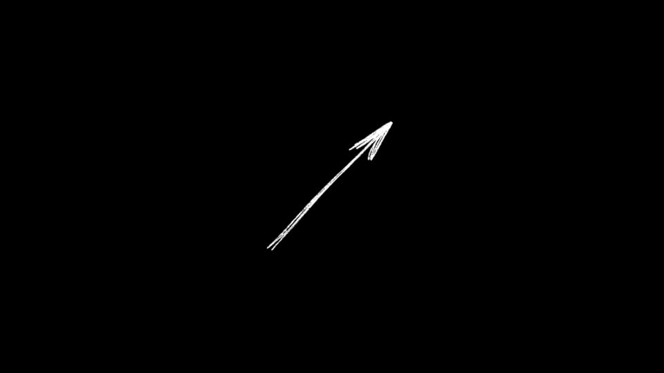 Arrow - Feathered Diagonal Up Right
