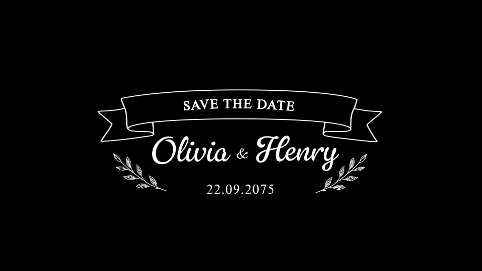 Wedding - Ribbon Banner with Names